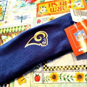NEW w/TAG: L.A. Rams KNIT Headband/Ear Cover, Adult One Size
